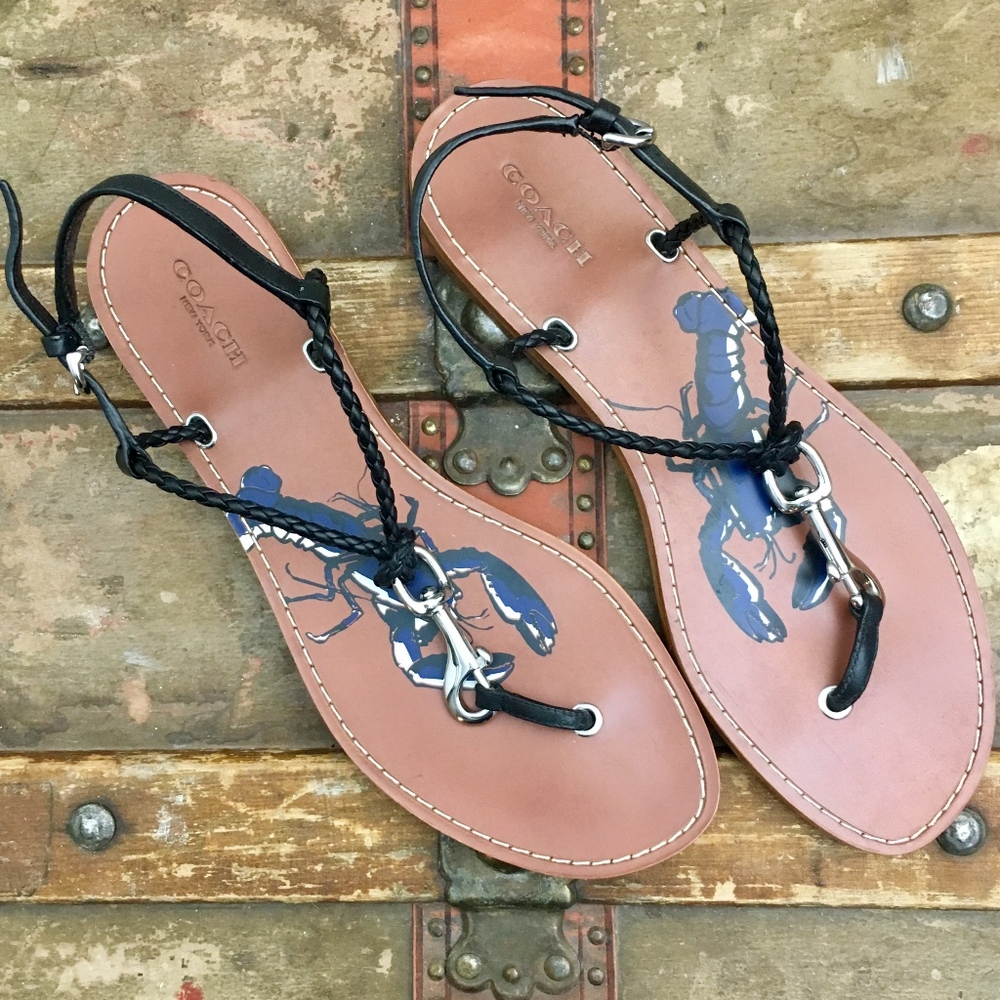 Coach Karessa Rue Sandals Braided Latch 9.5